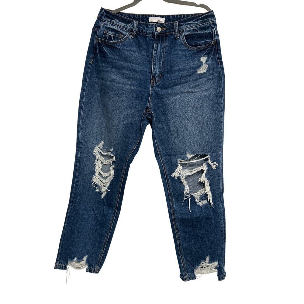 Vervet Jeans Women’s Size 30 Distressed High-Rise Blue Denim Casual Comfy